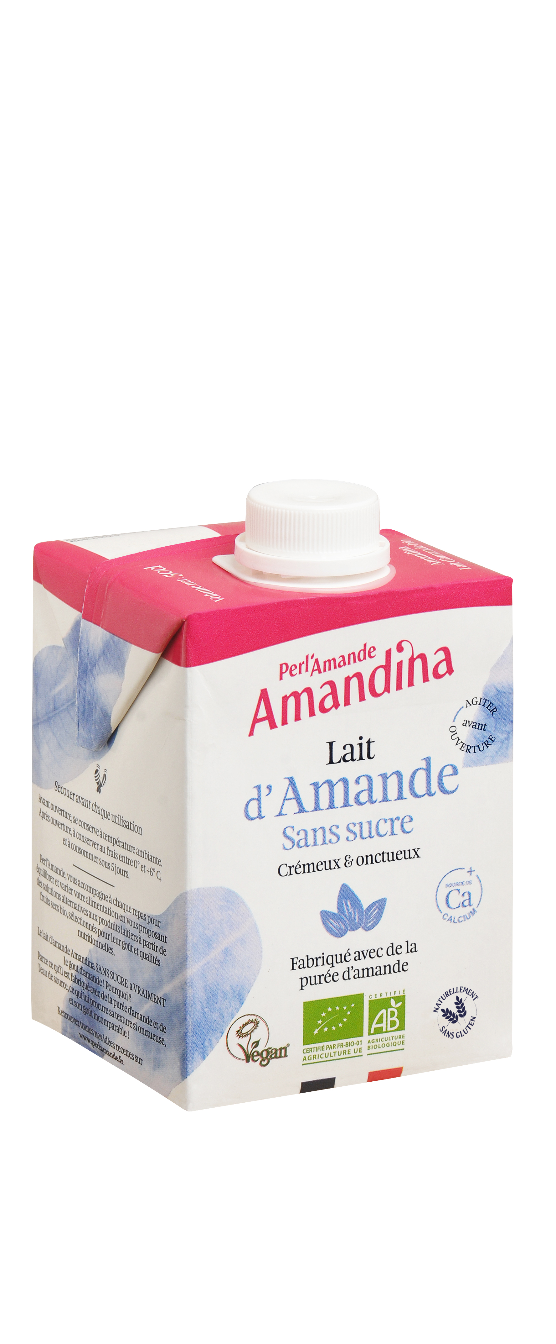 Perl'amande Amandelmelk natuur z.suiker z.gluten bio 50cl