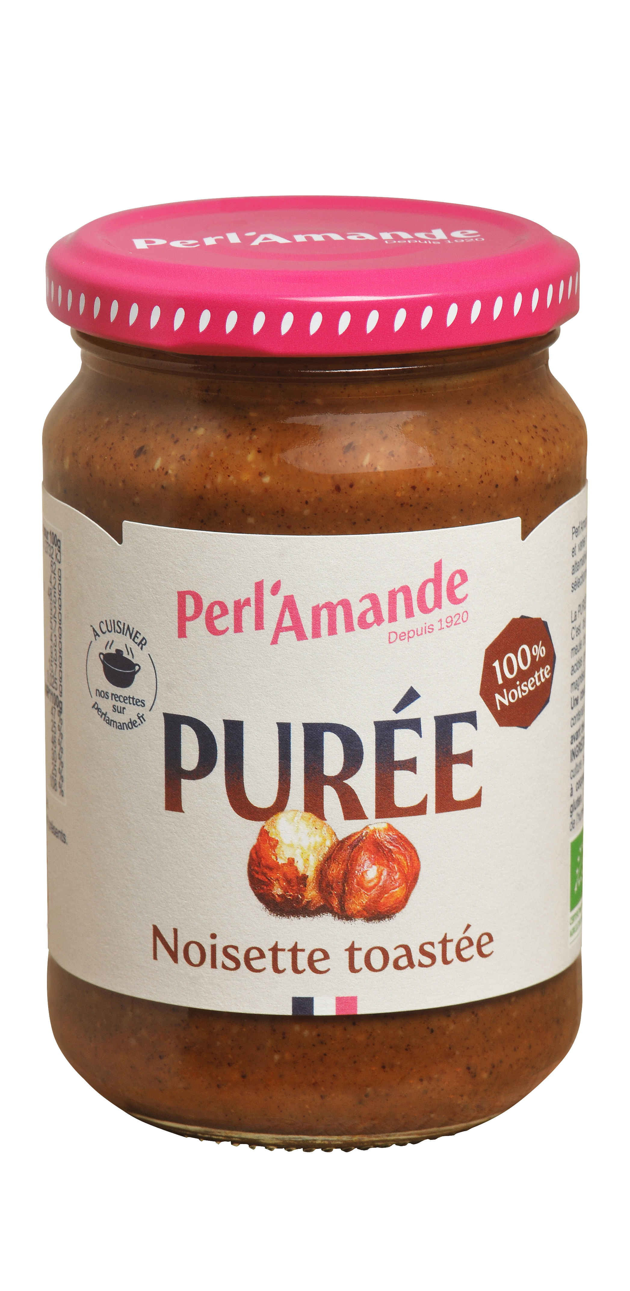 Perl'amande Hazelnootpuree toasted glutenvrij bio & raw 280g