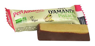 Perl'amande Amandelreep pistache/choco bio 25g