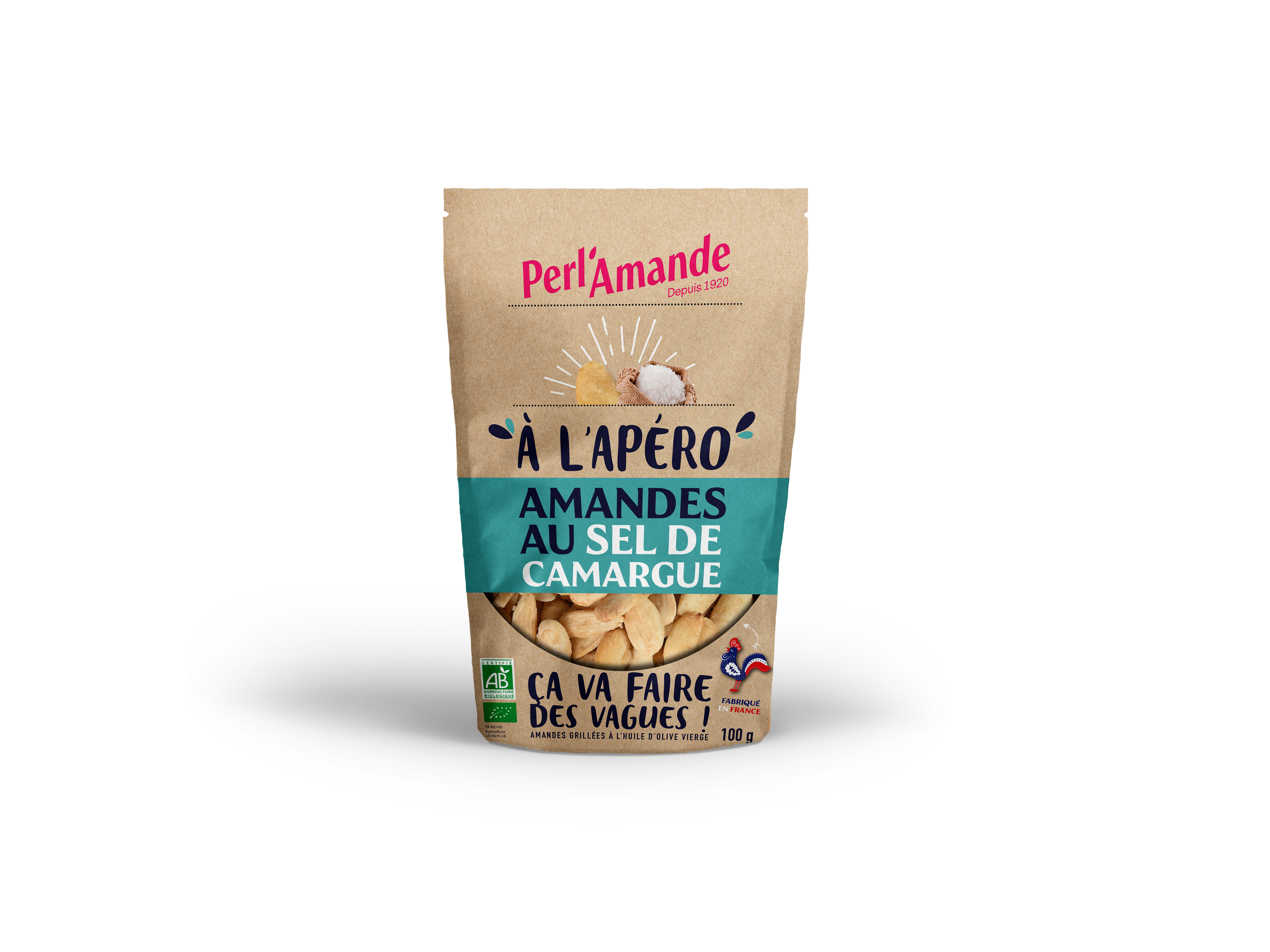 Perl'amande Geroosterde amandelen met zout bio 100g