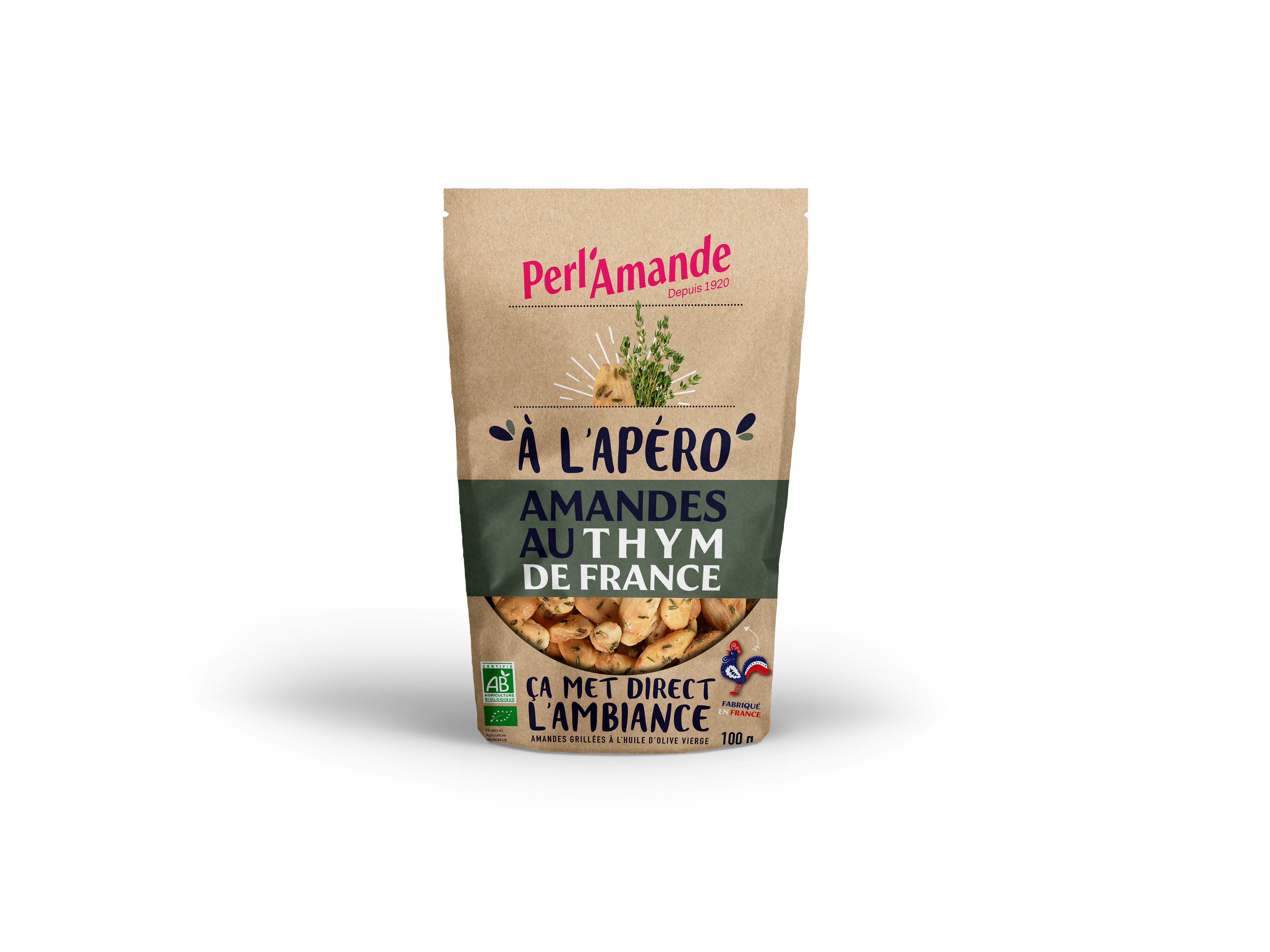 Perl'amande Geroosterde amandelen met tijm bio 100g