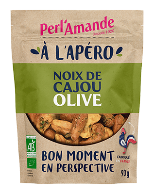 Perl'amande Geroosterde cashews en zwarte olijven bio 90g