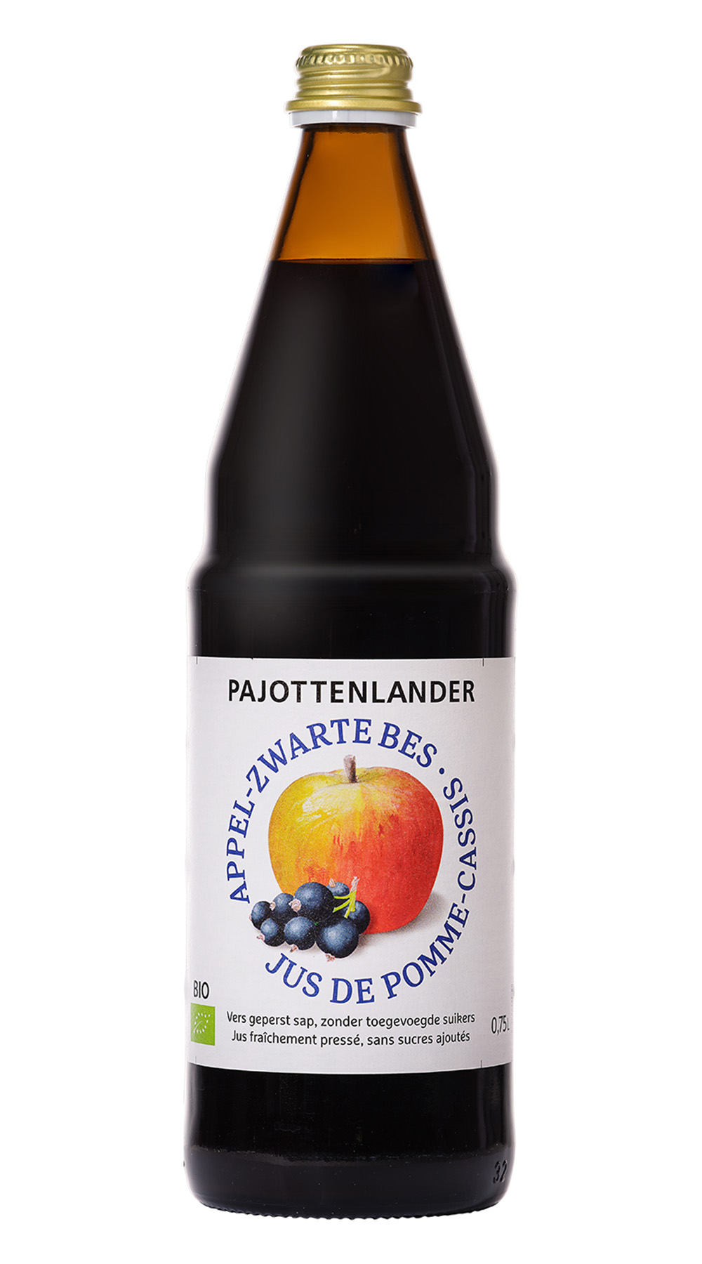 Pajottenlander Appel-zwarte bessensap bio 0,75L