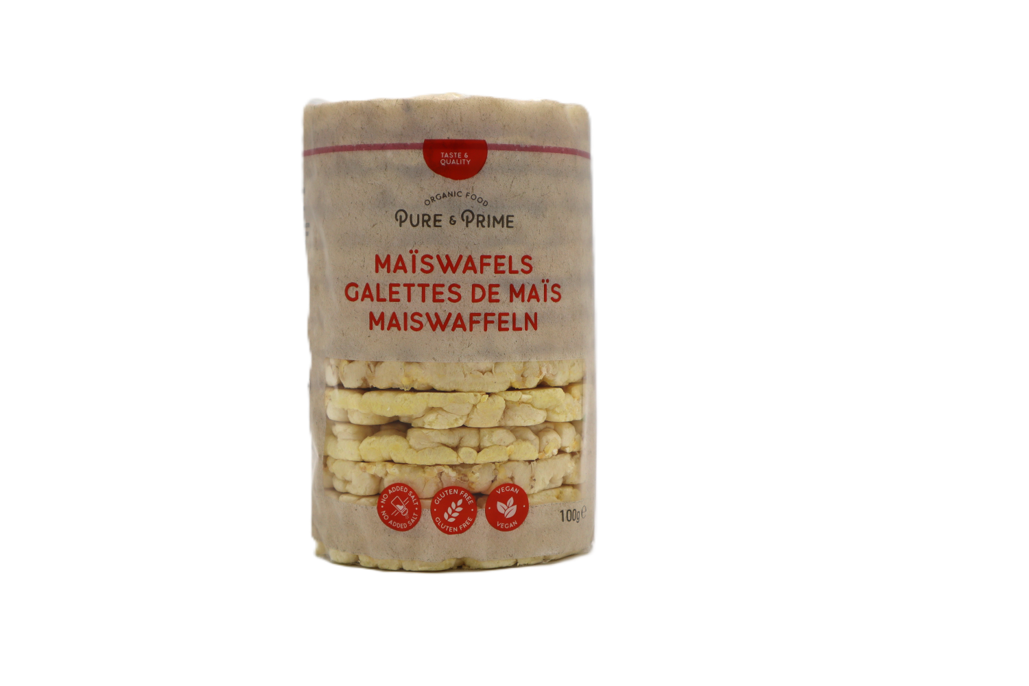 Pure & Prime Maïswafels zz bio & glutenvrij 100g