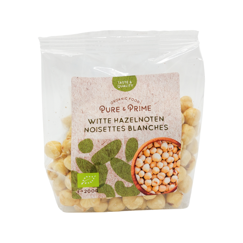 Pure & Prime Hazelnoten wit bio 200g