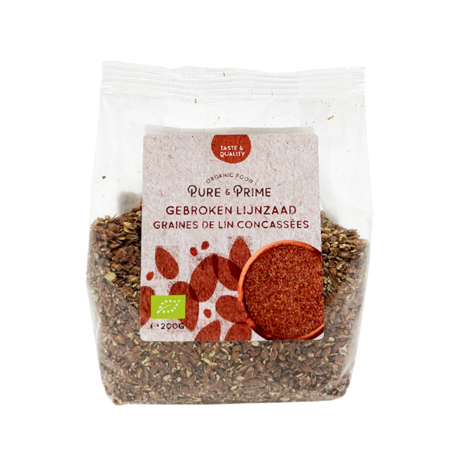 Pure & Prime Lijnzaad gebroken bio 200g
