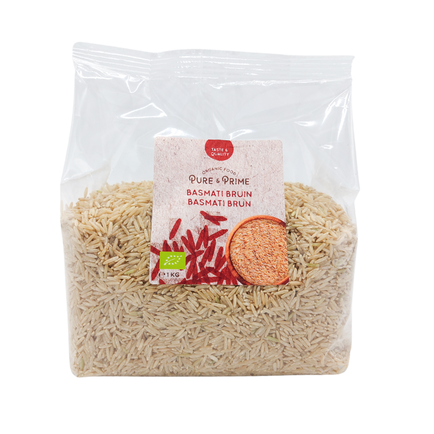 Pure & Prime Basmati rijst bruin bio 1kg