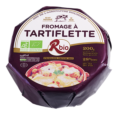Rbio Tartiflette kaas bio 200g - beschikbaar oktober tot december