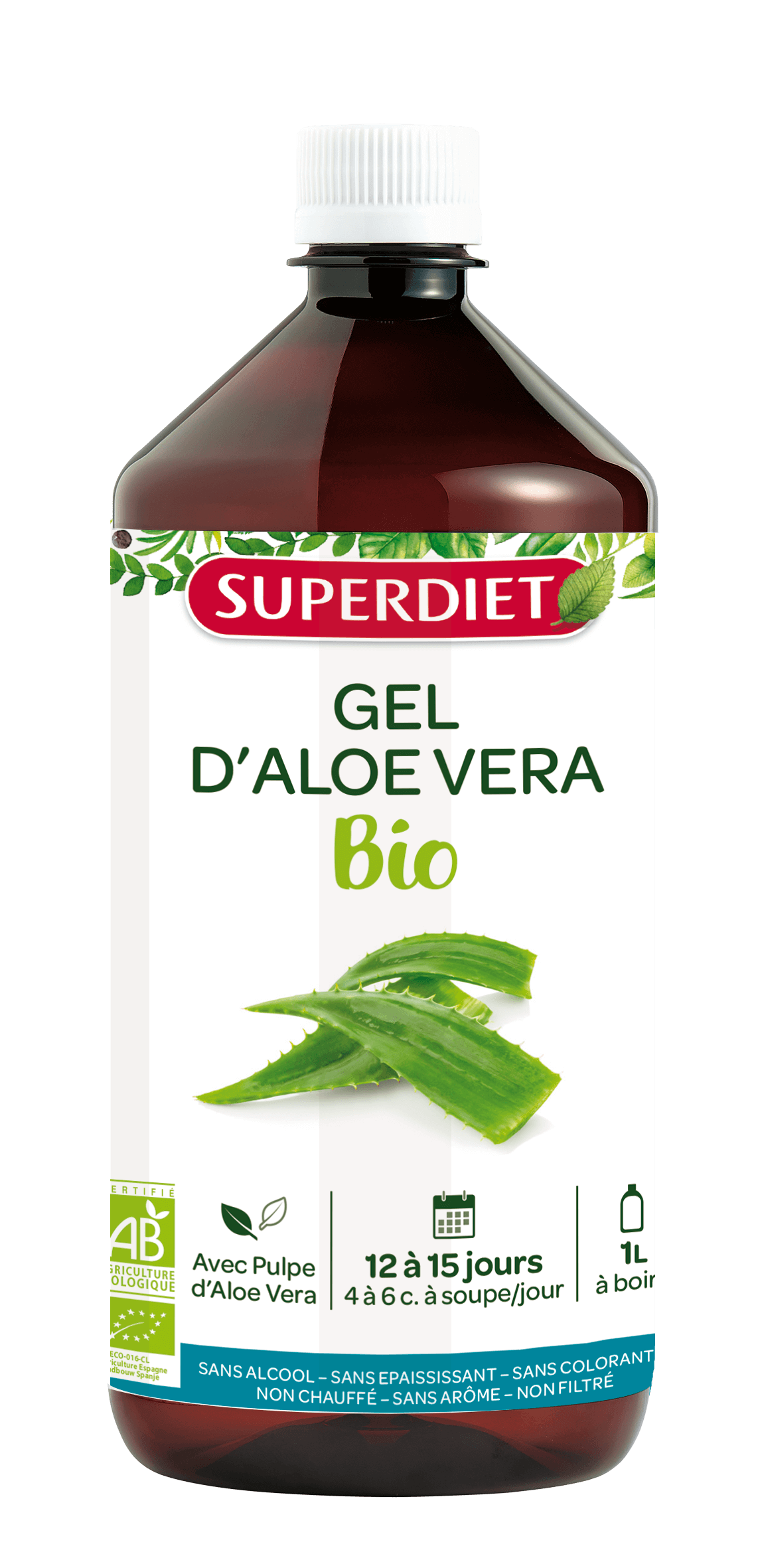 Super Diet Aloë vera gel bio 1L