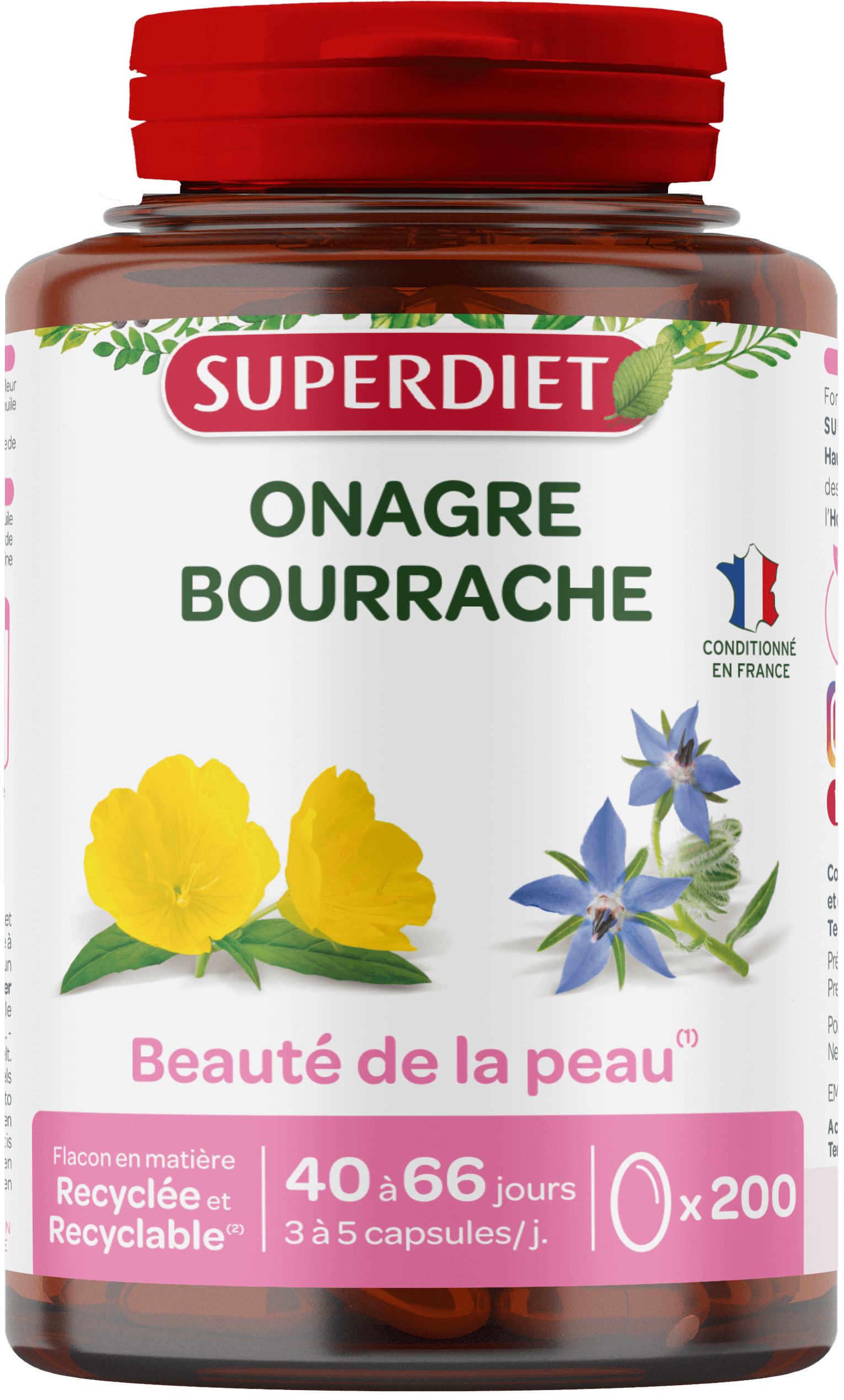 Super Diet Teunisbloem bernagieolie 200capsules PL 483/303