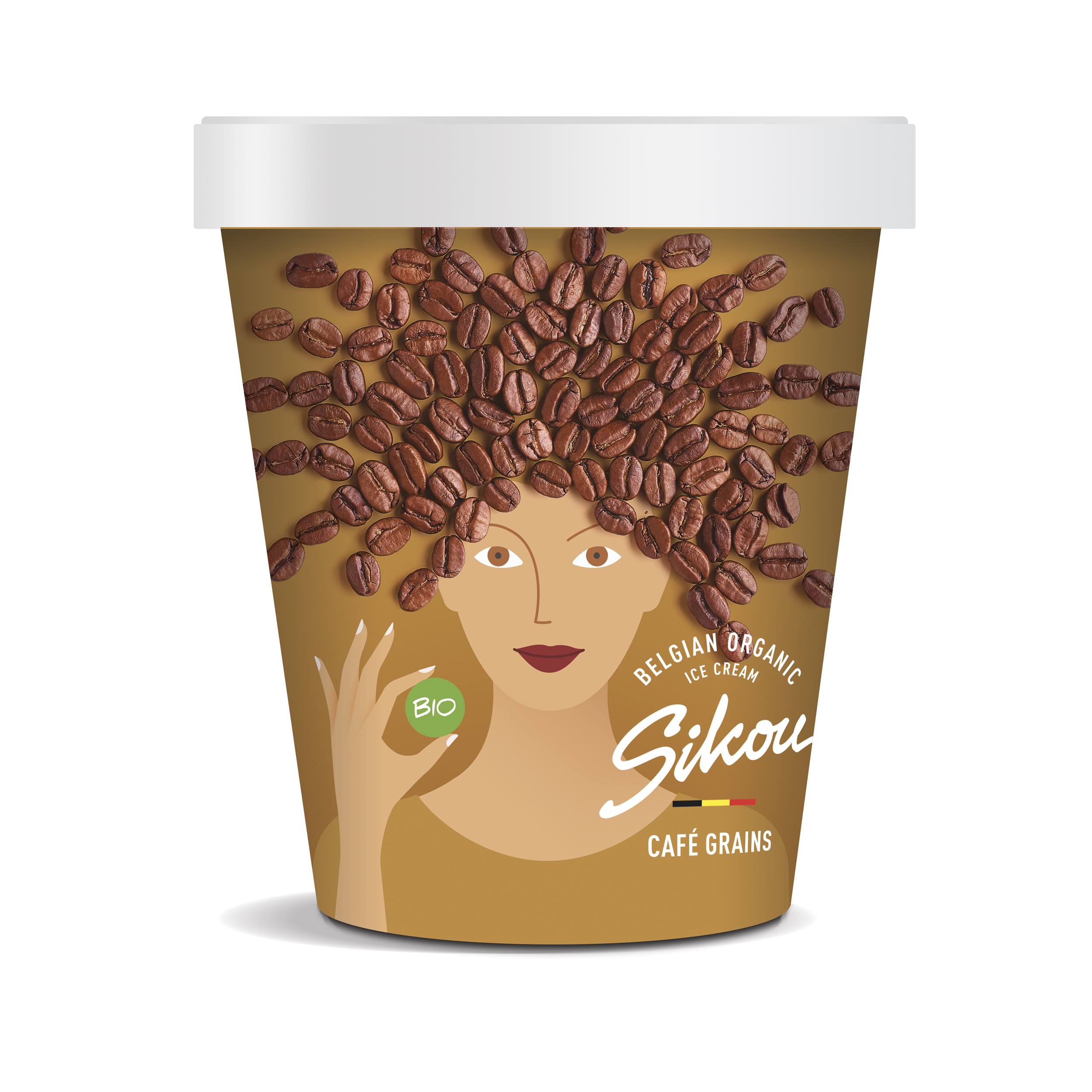Sikou Koffiebonen roomijs bio & glutenvrij 475ml(350g)