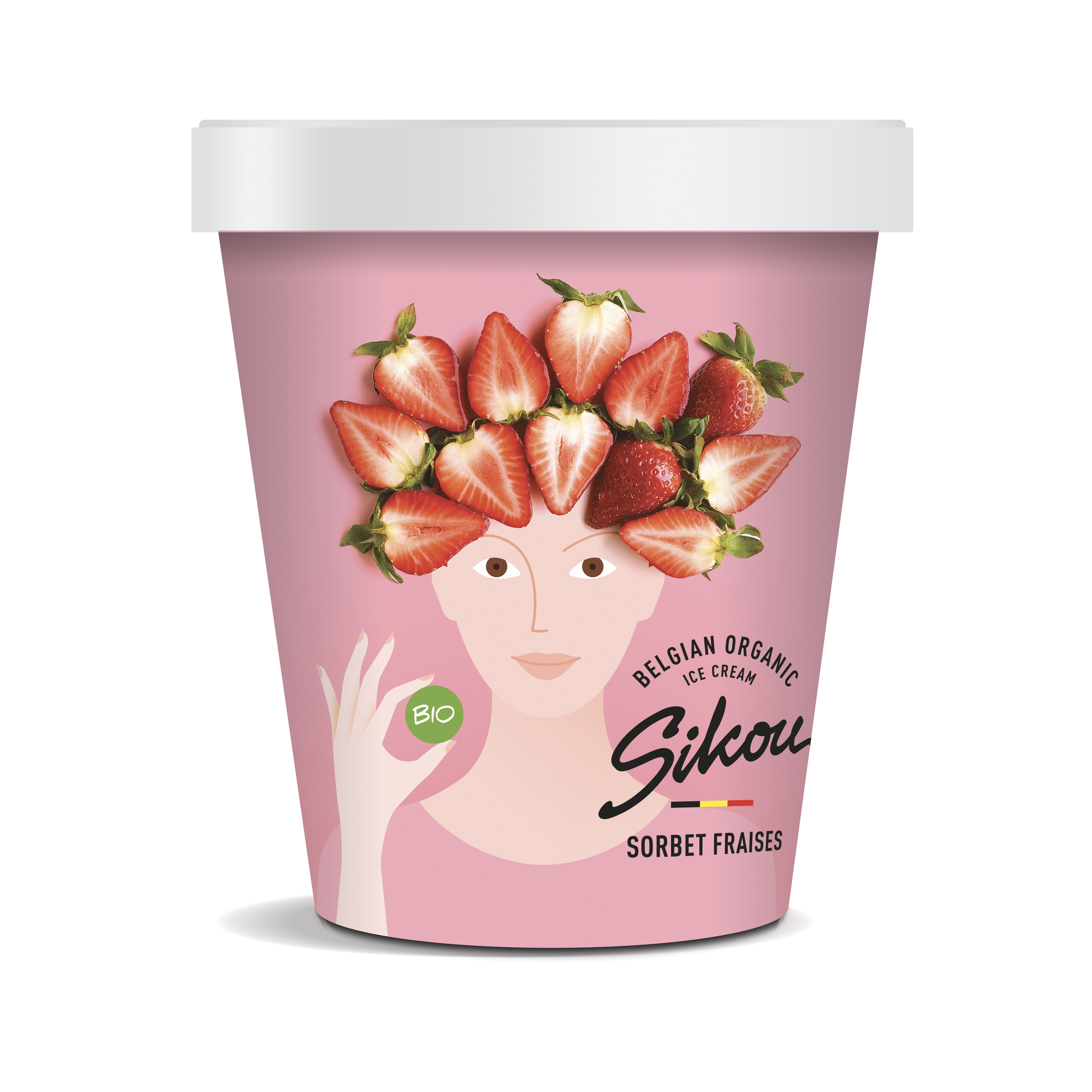 Sikou Aardbeien sorbet bio & glutenvrij 475ml(350g)