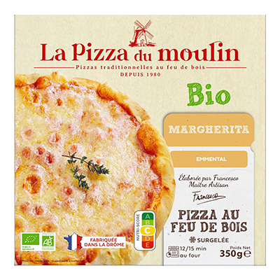 La Pizza du Moulin pizza margherita bio 350g