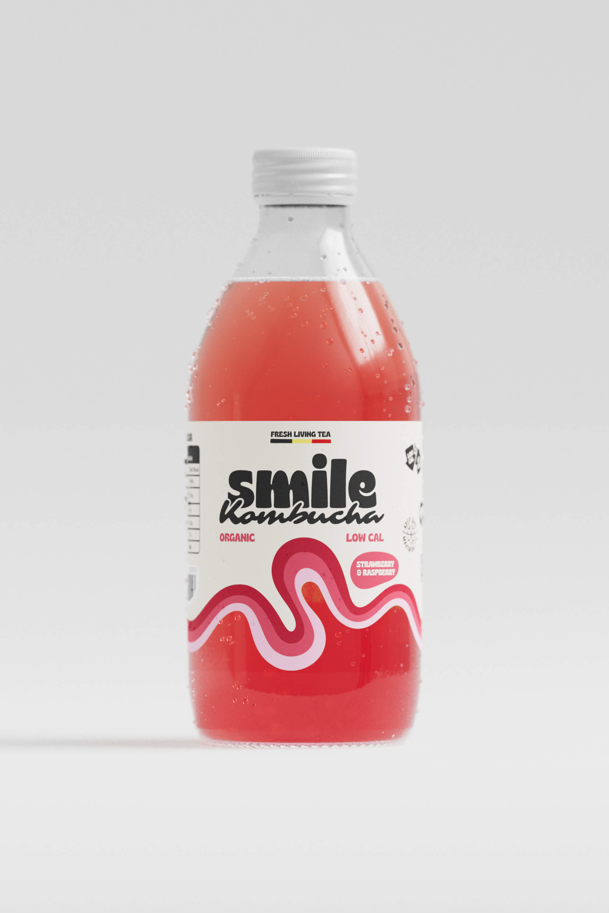 Smile Kombucha Strawberry & raspberry bio 330ml