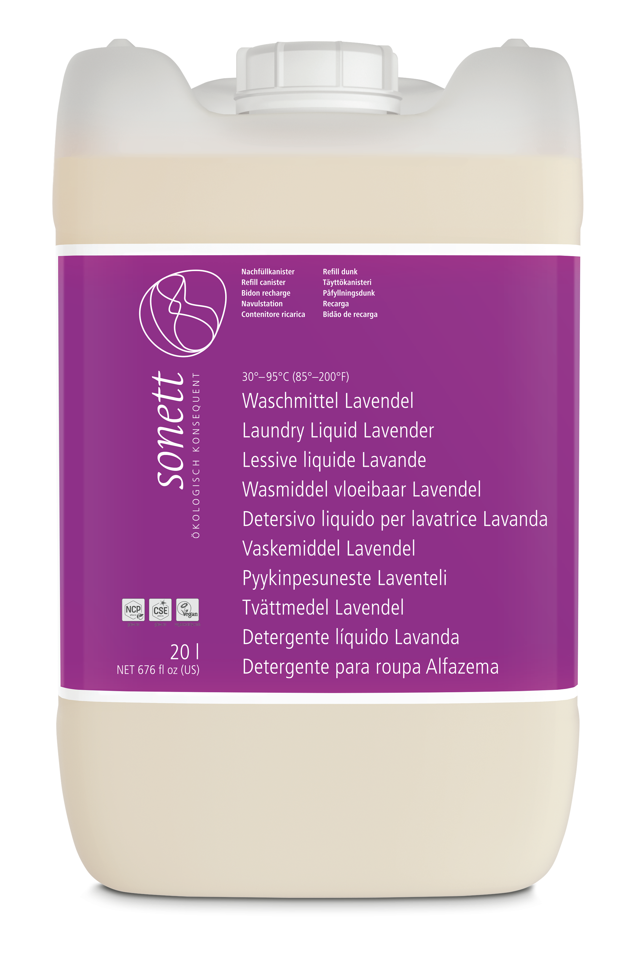 Sonett Wasmiddel vloeibaar lavendel 20L