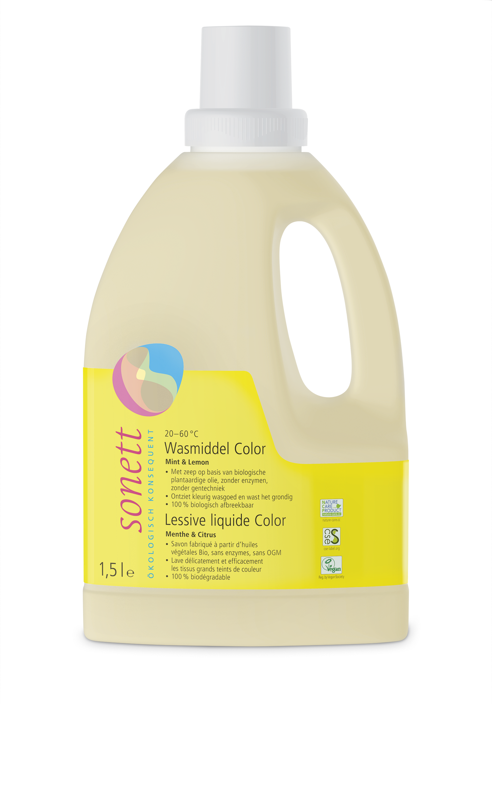 Sonett Wasmiddel color munt & citroen 1.5L