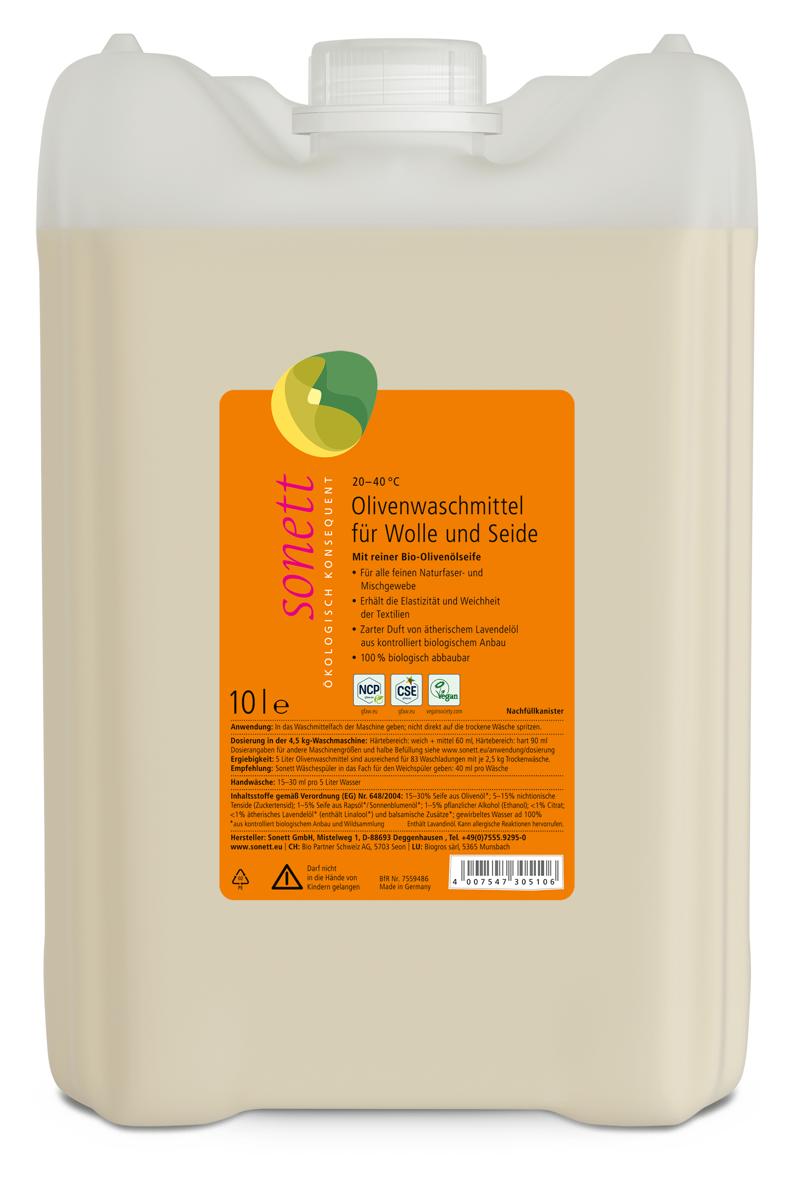 Sonett Wasmiddel wol en zijde 10L