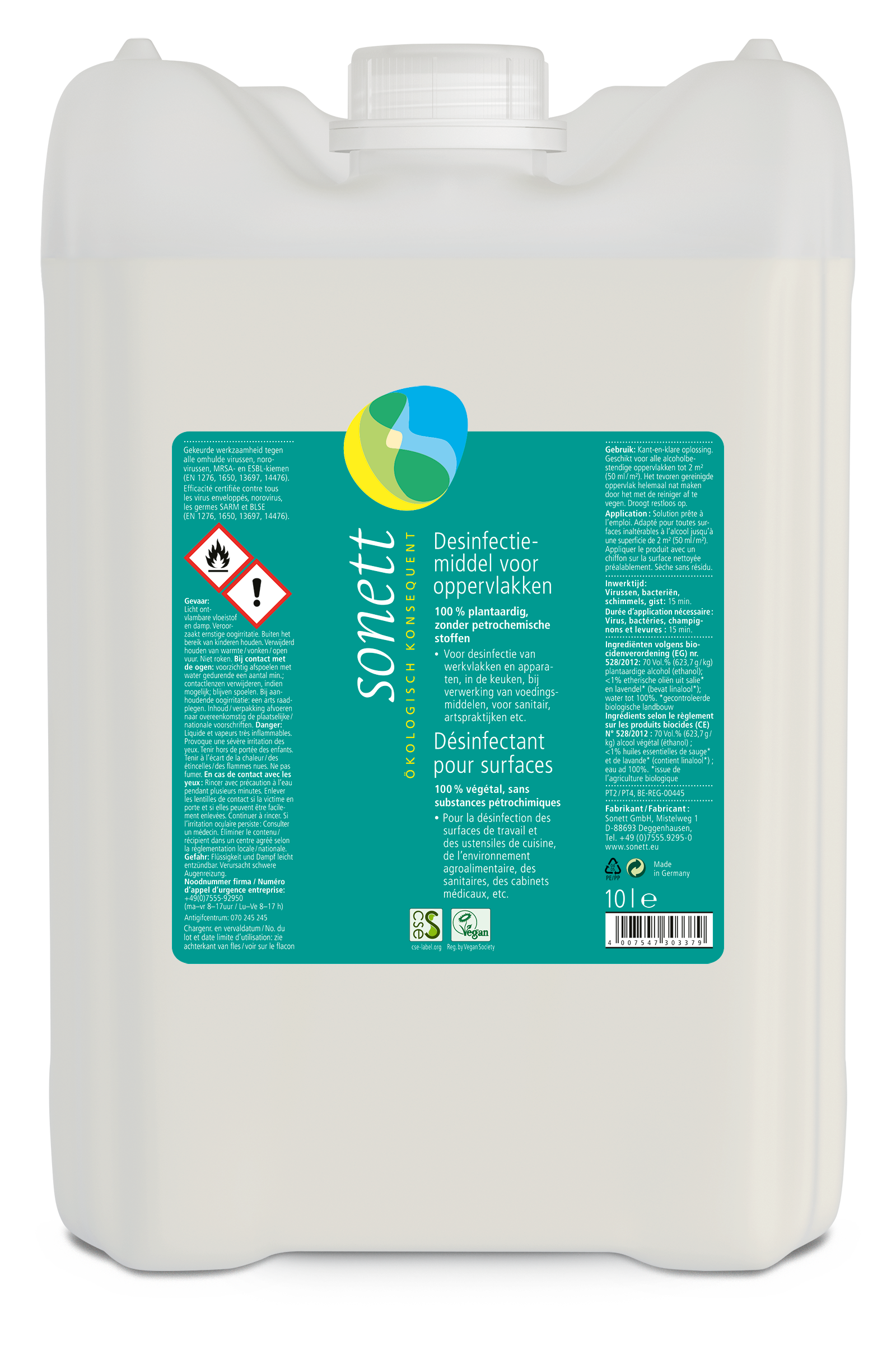 Sonett Desinfectiemiddel voor oppervlakken 10L