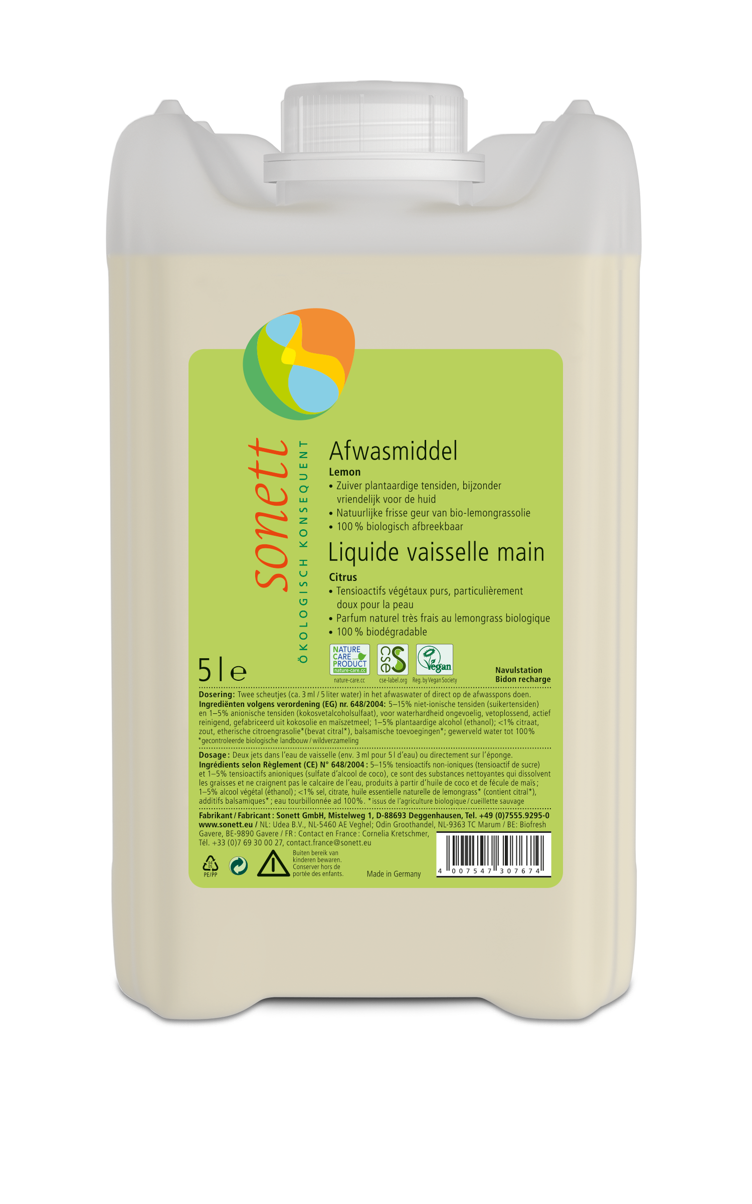 Sonett Afwasmiddel lemon 5L