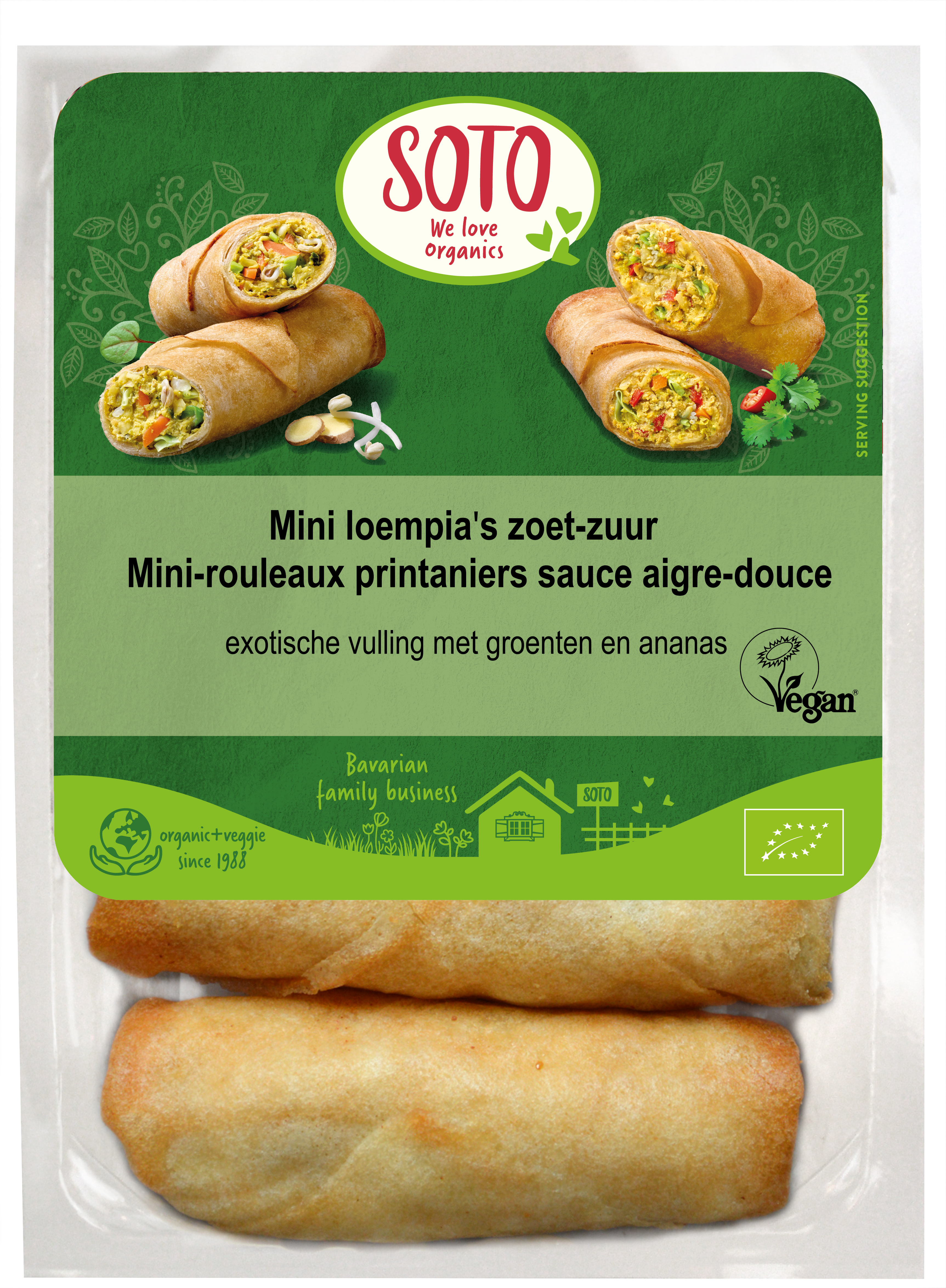 Soto Mini loempia's zoet-zuur bio 200g