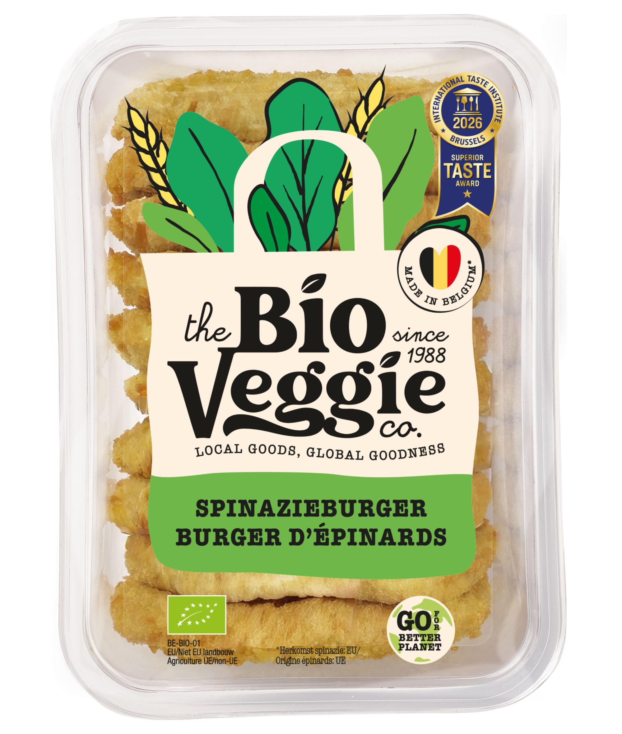 TBVC Burger d'épinards bio 8x80g