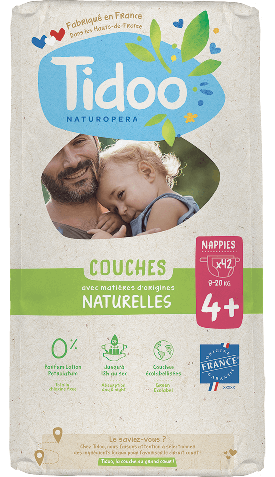 Tidoo Nature M4+ Hypoallergene luiers 9-20kg 42stuks