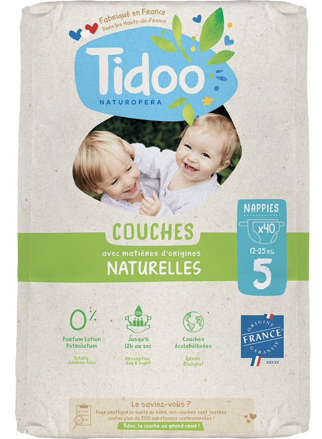 Tidoo Nature M5 Hypoallergene luiers 11-25kg 40stuks