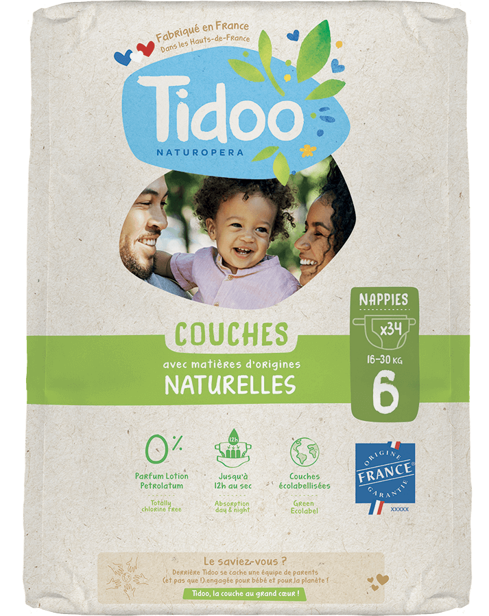 Tidoo Nature M6 Hypoallergene luiers 16-30kg 34stuks