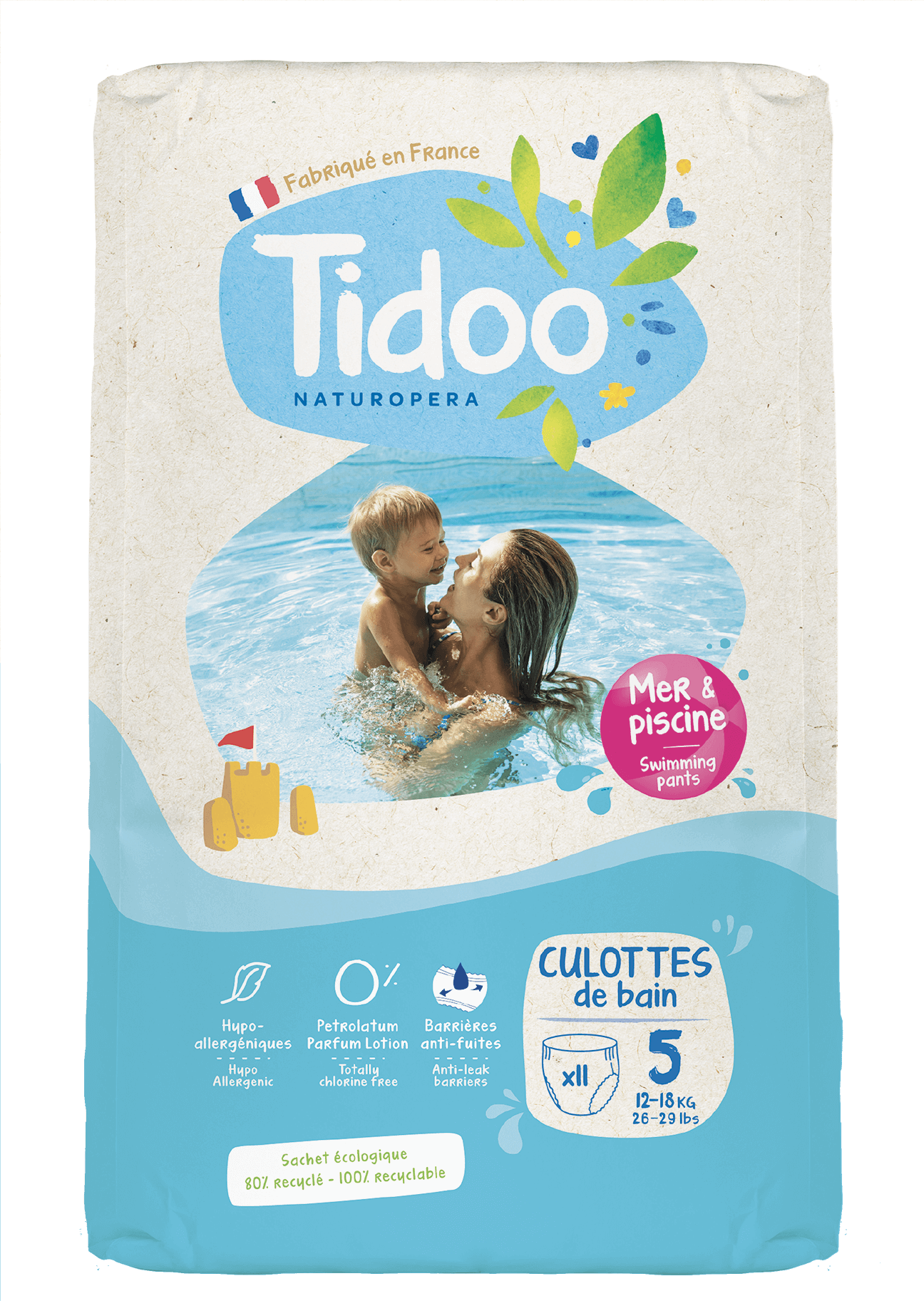 Tidoo Zwemluiers M5 hypoallergeen 12-18kg 11stuks
