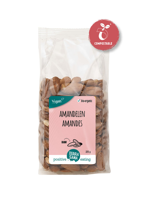 Terrasana RAW Amandelen bruin bio 225g