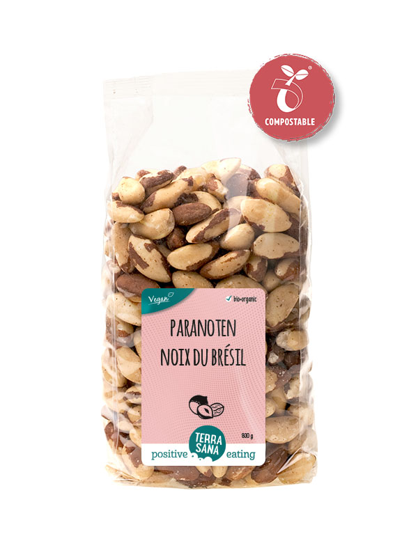 Terrasana Paranoten ongeroosterd zonder zout voordeelpak bio 800g