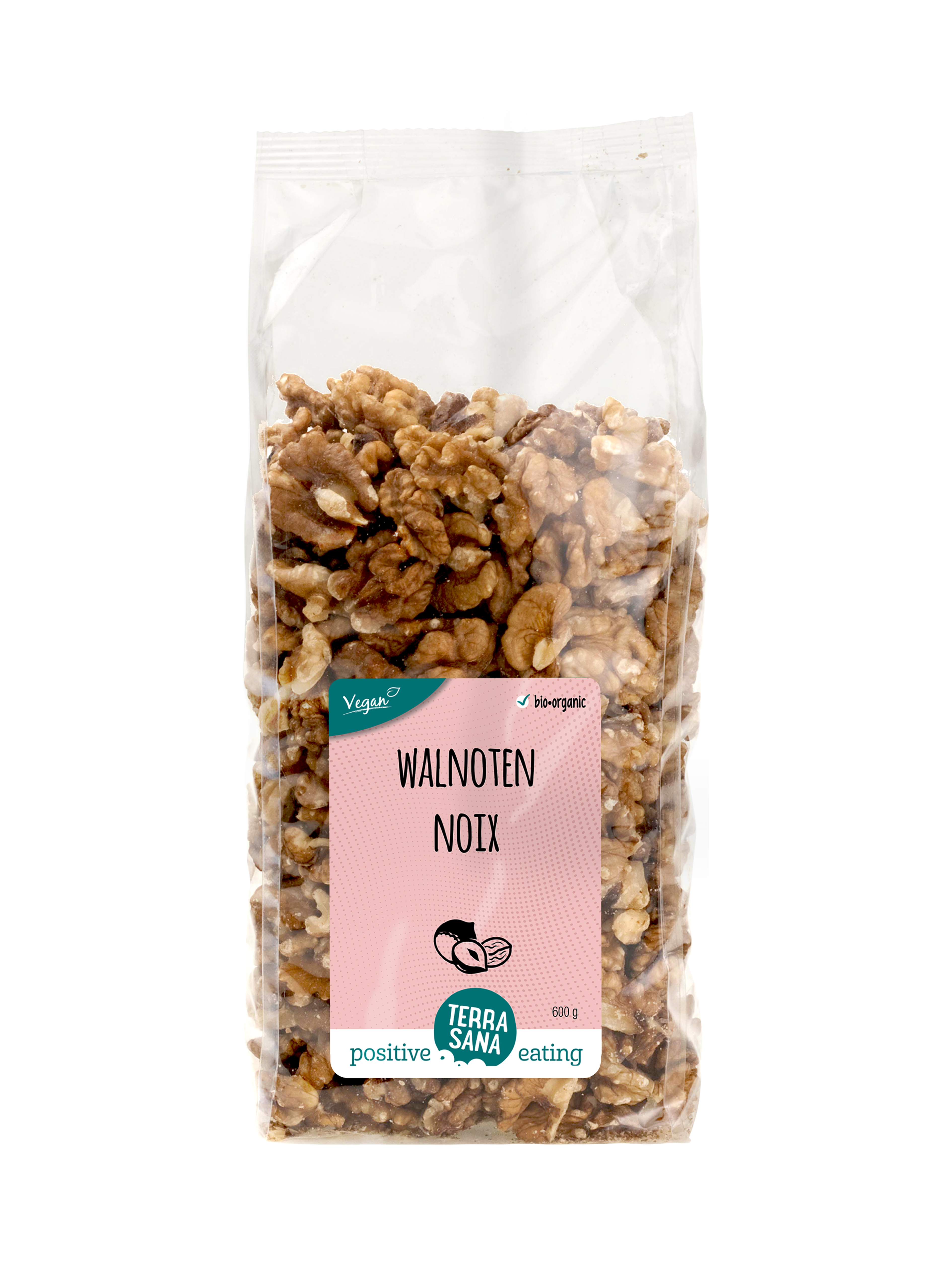 Terrasana Walnoten gepeld voordeelpak bio 600g