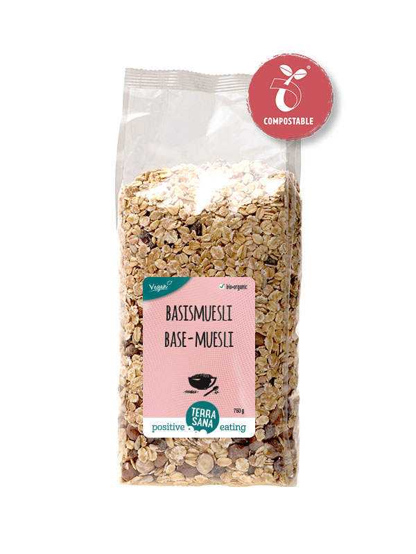 Terrasana Muesli 40% noten, vruchten & zaden bio 750g