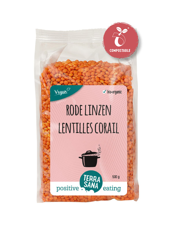 Terrasana Linzen rood bio 500g