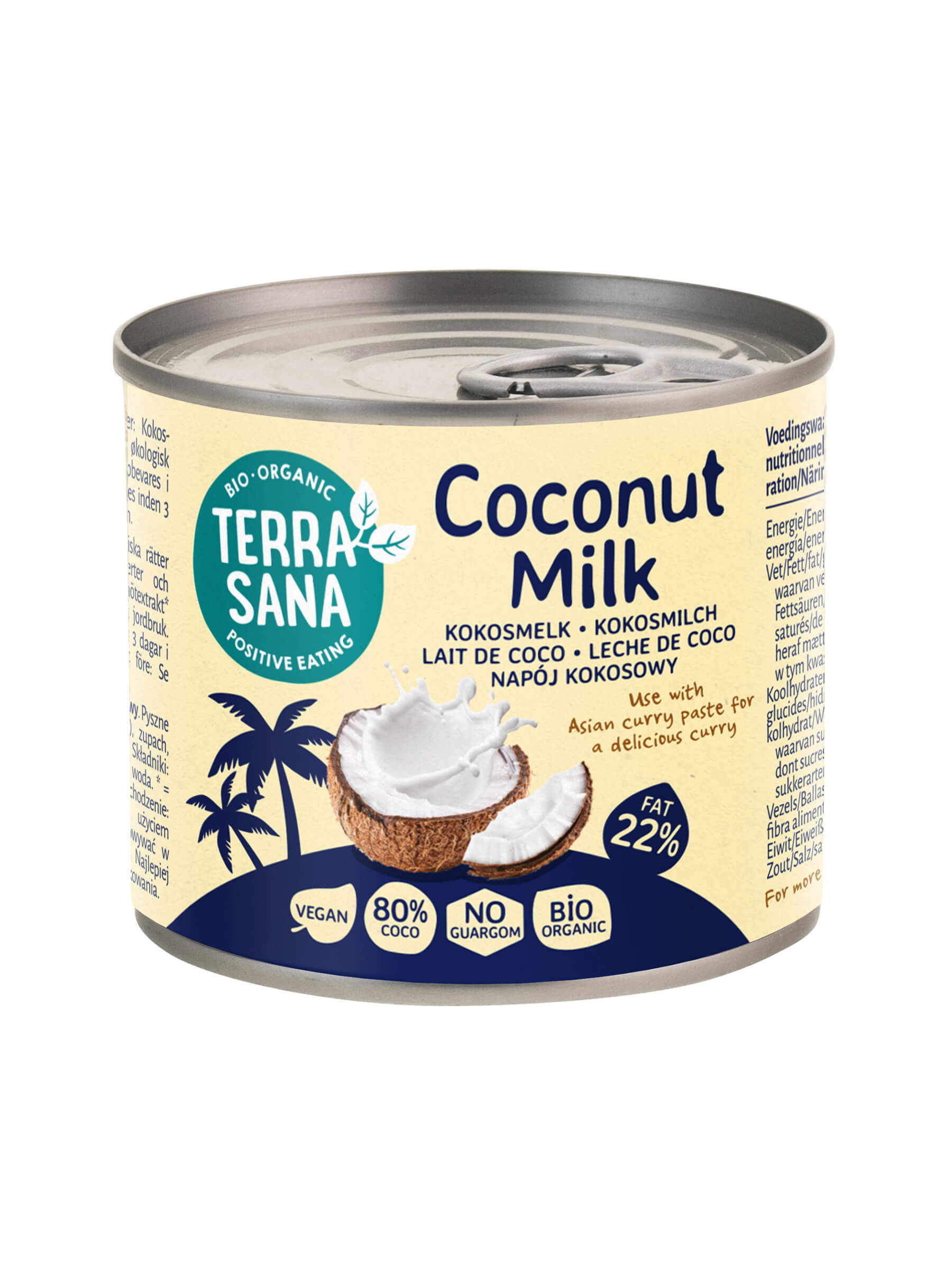 Terrasana Kokosmelk puur bio 200ml