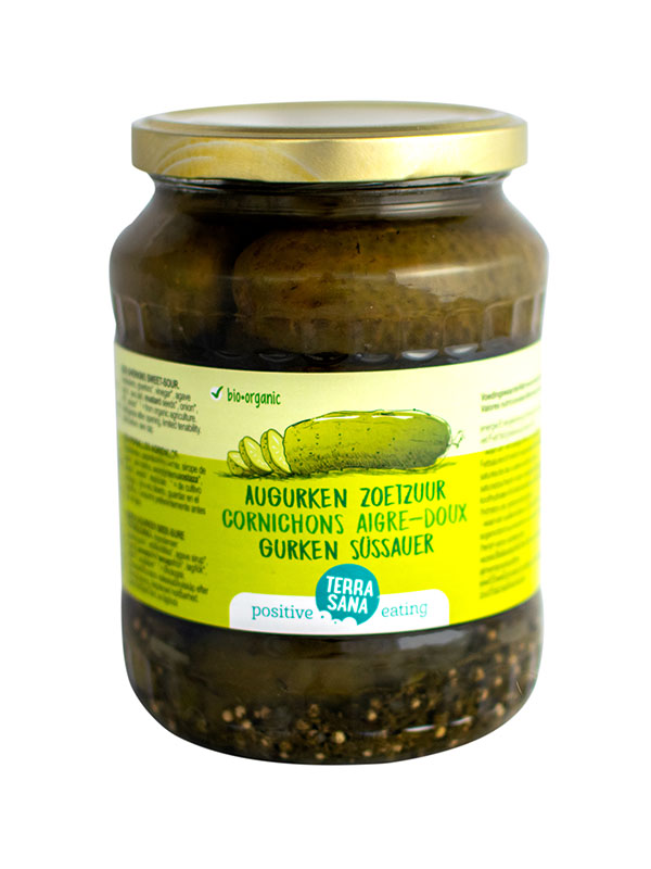 Terrasana Augurken fris zoet-zuur bio 670g