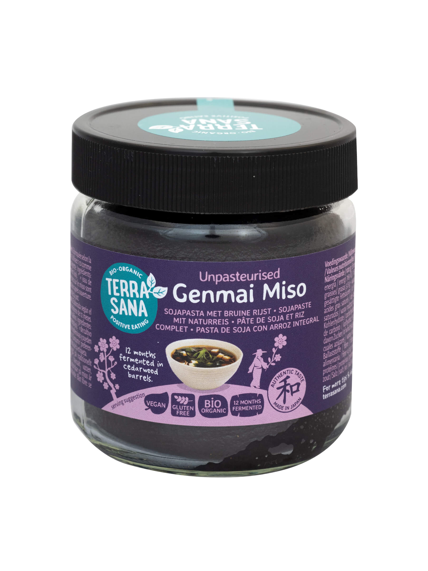 Terrasana Genmai miso ongepasteuriseerd bio 350g