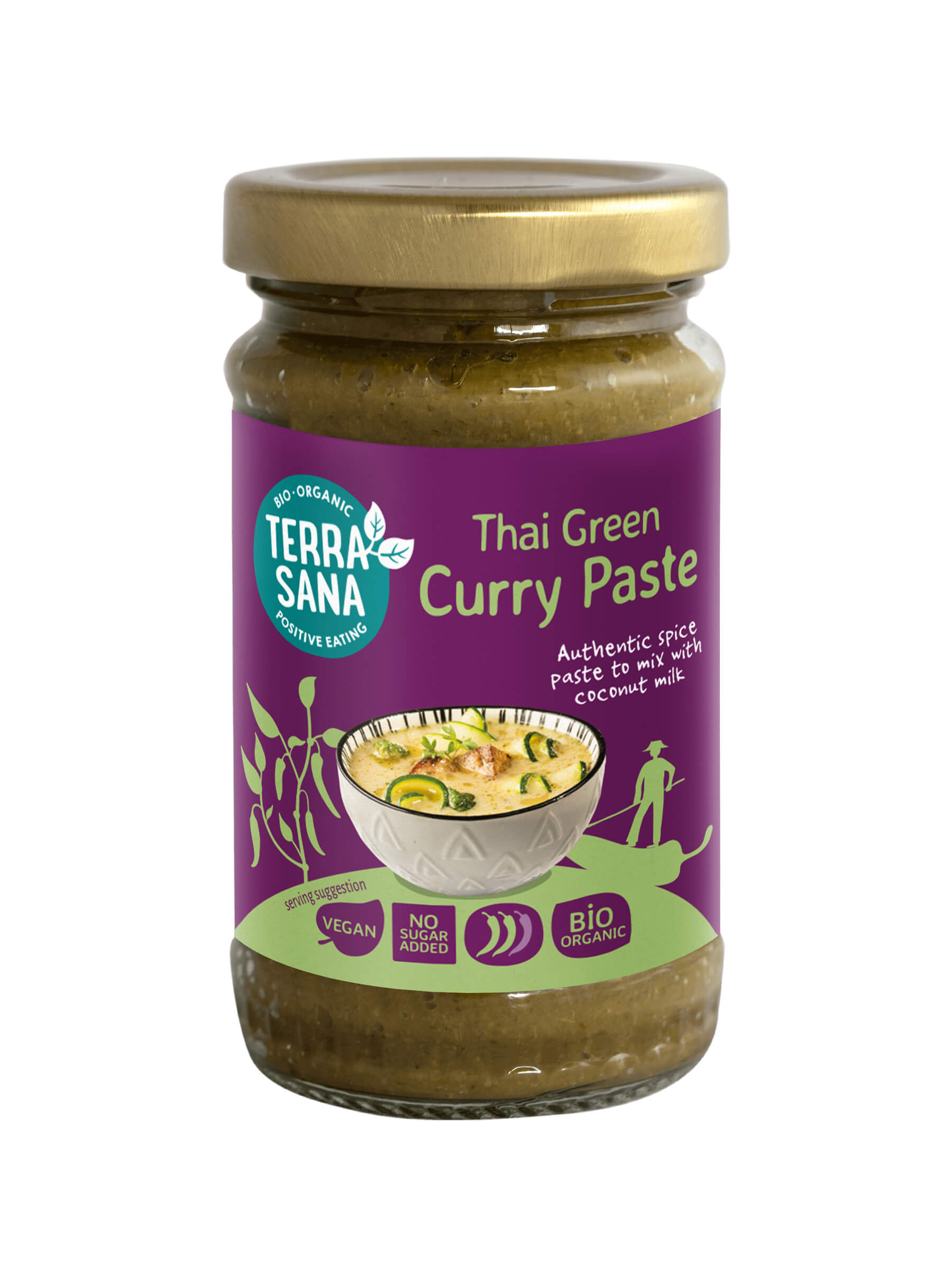 Terrasana Thaise groene curry pasta bio 120g
