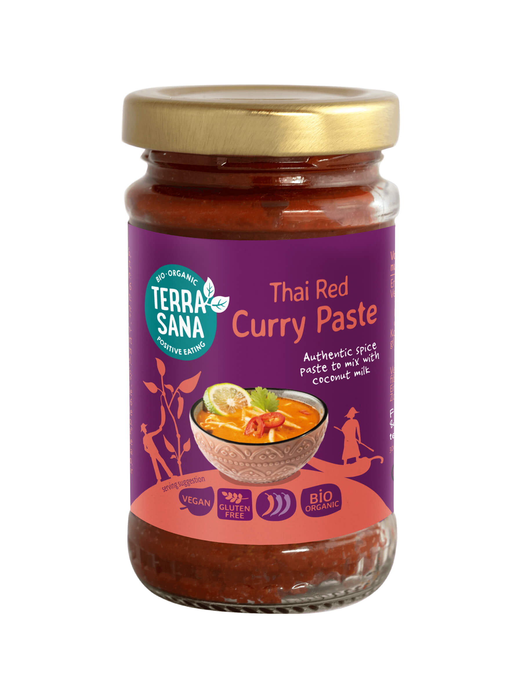 Terrasana Thaise rode curry pasta bio 120g