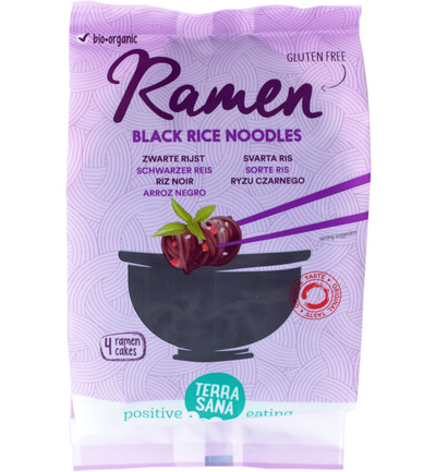 Terrasana Noodles ramen zwarte rijst bio 280g