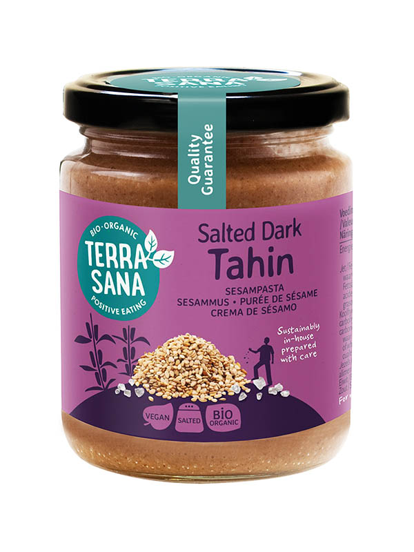 Terrasana Tahin dark - sesampasta met himalaya zout bio 250g