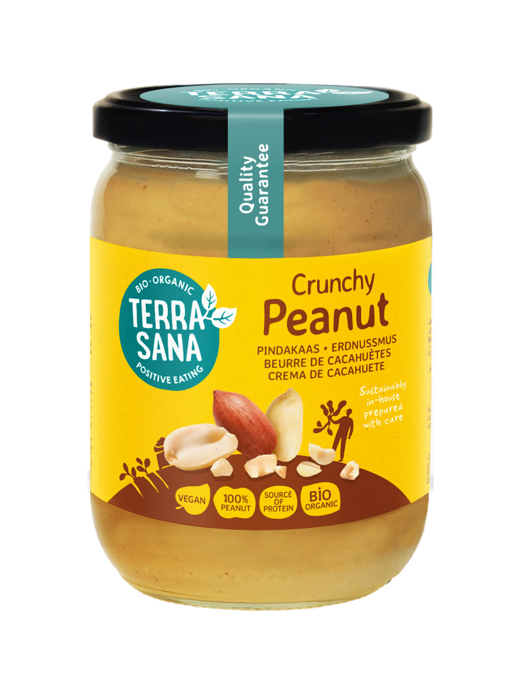 Terrasana Pindakaas crunchy bio 500g