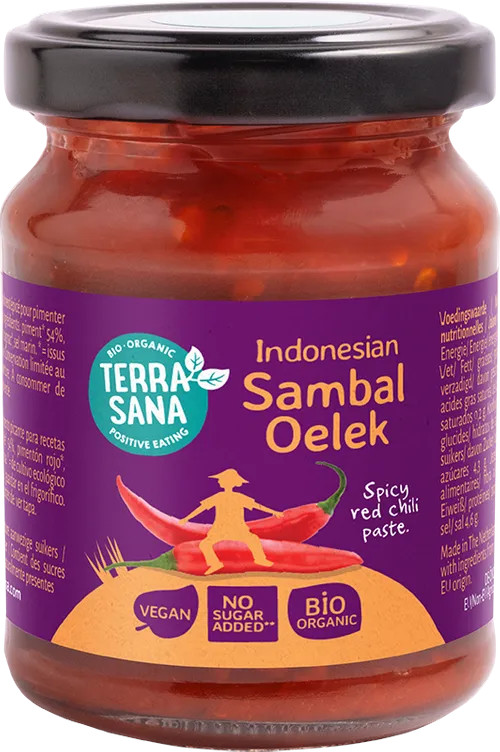 Terrasana Indonesische sambal oelek bio 125g