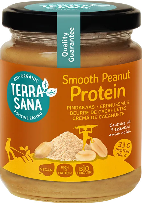 Terrasana Proteïne pindakaas fijn bio 250g