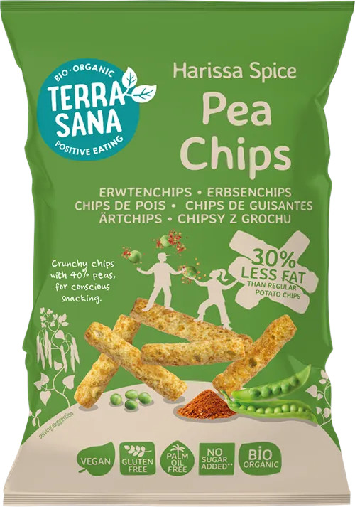 Terrasana Erwtenchips harissa kruiden bio 75g