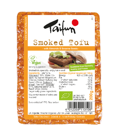 Taifun Tofu gerookt amandelen/sesam bio 200g