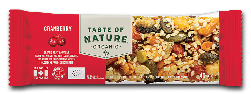 Taste of Nature Cranberry glutenvrij bio 40g