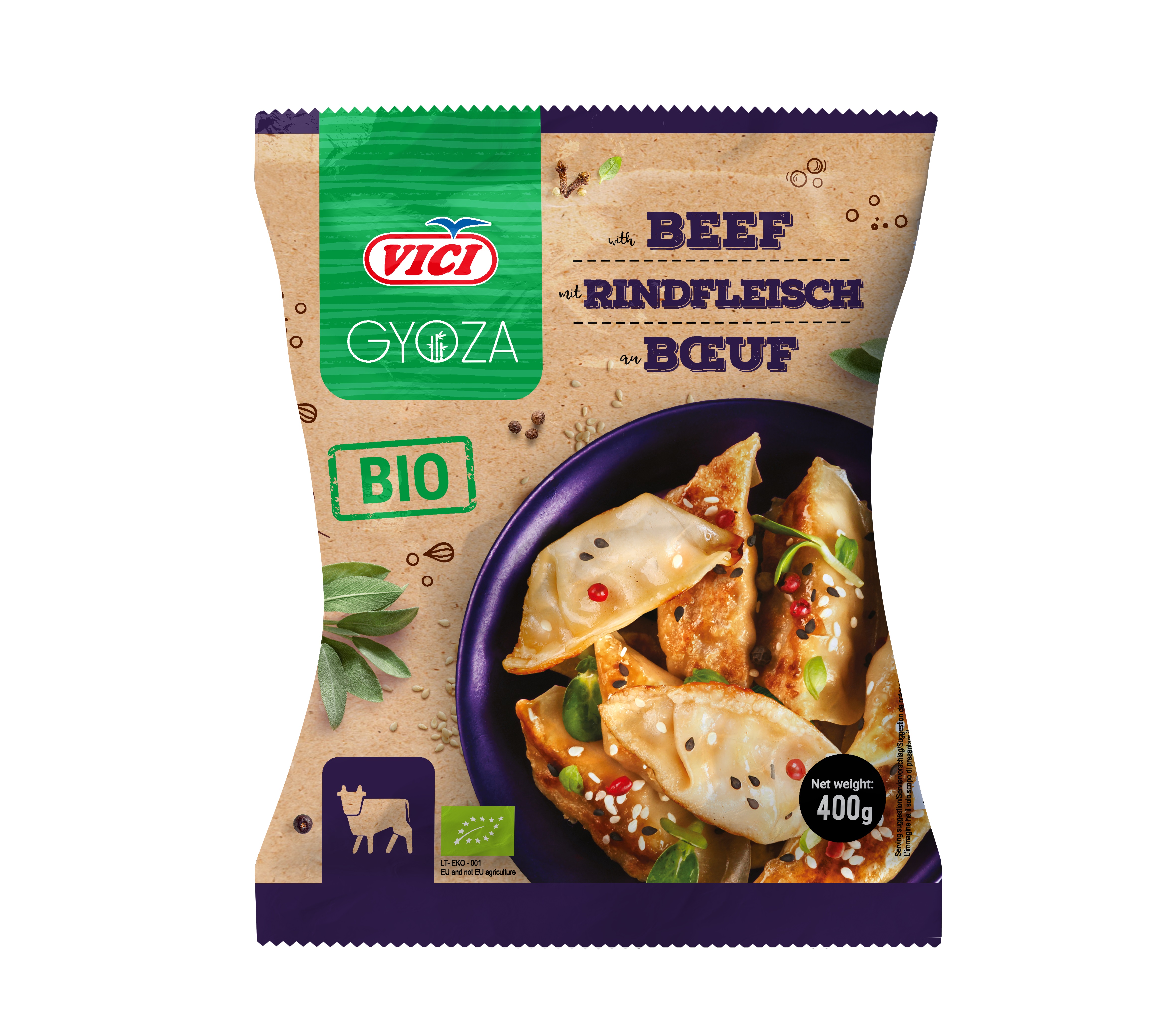 Vici Gyoza met rundsvlees bio 400g