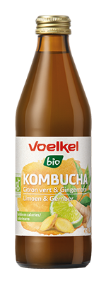 Voelkel Kombucha limoen & gember bio 330ml