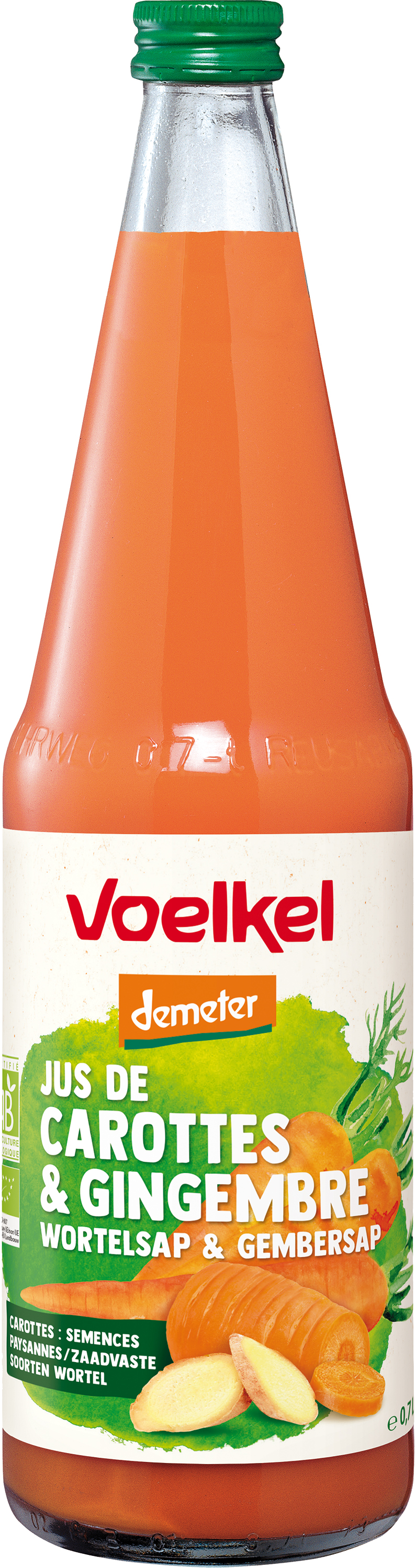Voelkel Wortel & gembersap bio demeter 700ml